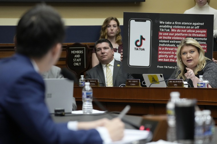 Rep. Kat Cammack questions TikTok CEO Shou Zi Chew during a House Energy and Commerce Committee hearing