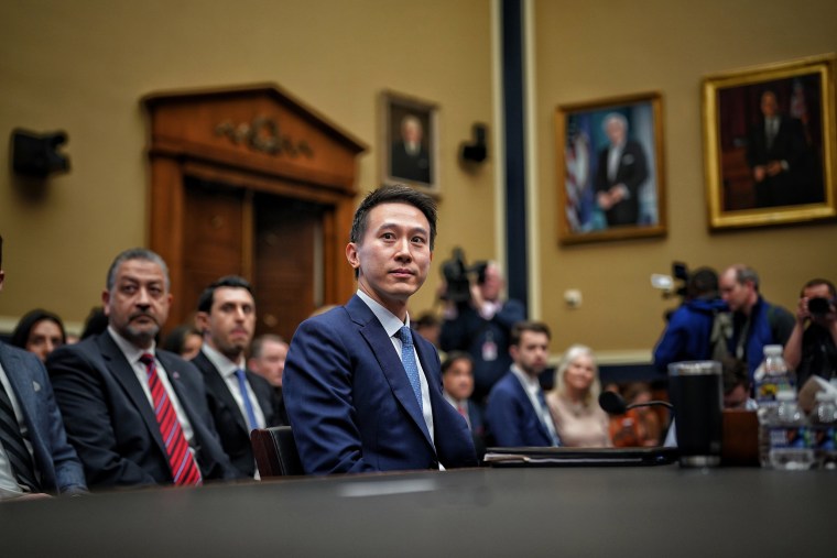 TikTok CEO Shou Zi Chew testifies during a House Energy and Commerce Committee hearing in Washington, D.C.
