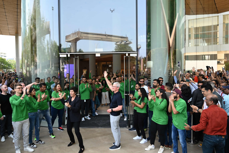 Apple opens first India store as fans take selfies with CEO Tim Cook