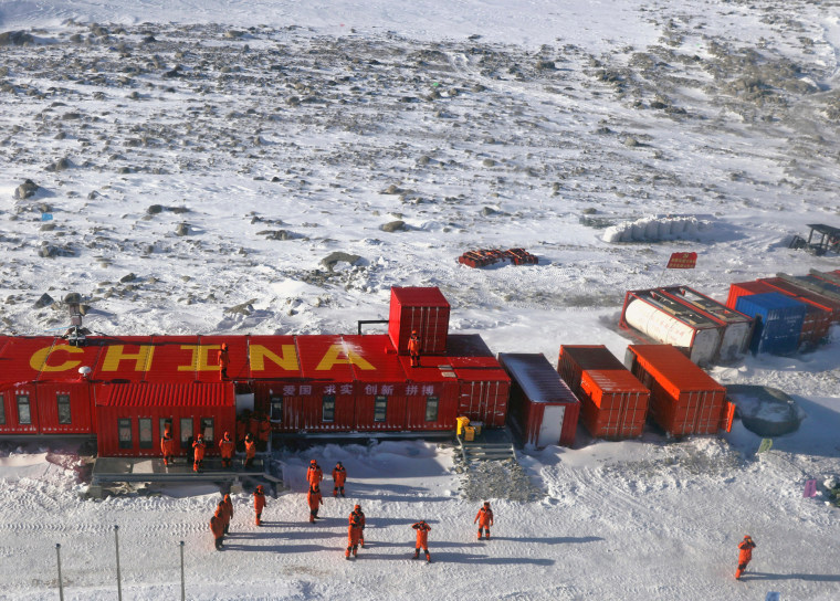 Temporary buildings on Inexpressible Island at China's fifth Antarctic research station in 2018.