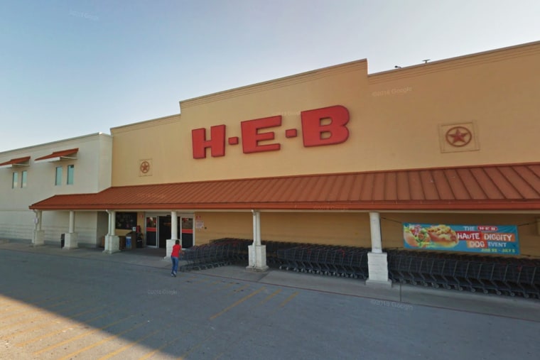 The HEB grocery store at 1080 E US 290 in Elgin, Texas where two cheerleaders were shot on April 18, 2023.