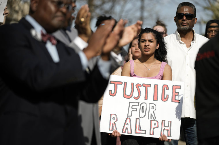 A rally in support of Ralph Yarl on April 18, 2023 in Kansas City, Mo.