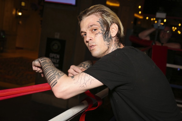 Aaron Carter training at the Showboat hotel on June 8, 2021 in Atlantic City, N.J.
