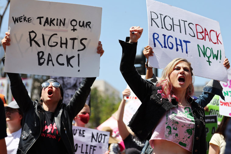 March For Reproductive Rights Held In Los Angeles In Response To Abortion Pill Ruling
