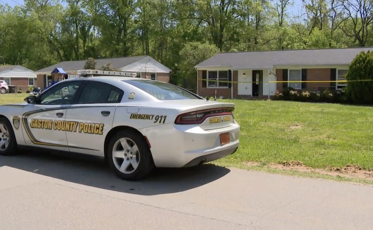 The scene of a shooting in Gaston County, N.C.