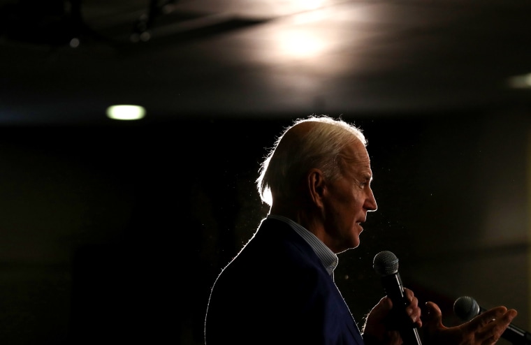 Democratic presidential candidate 
Joe Biden during a campaign event in Gilford, N.H., on Feb. 10, 2020, a day before the New Hampshire primary.