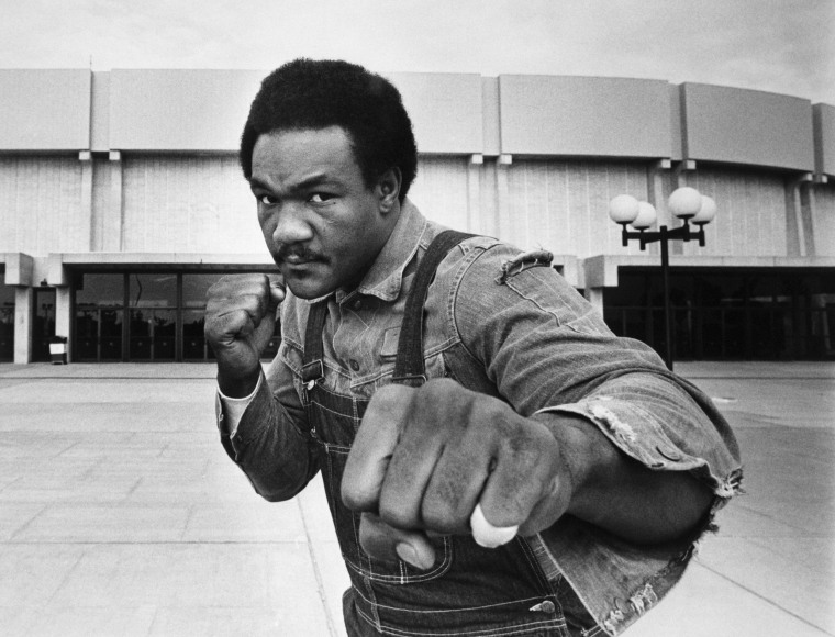 George Foreman at Nassau Coliseum in Uniondale, N.Y.