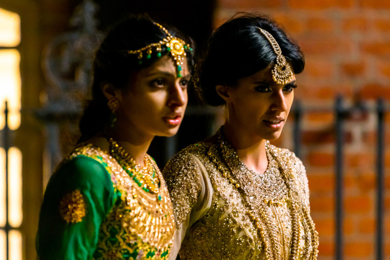 Priya Kansara, left, stars as Ria Khan and Ritu Arya as her sister Lena in Nida Manzoor’s "Polite Society."