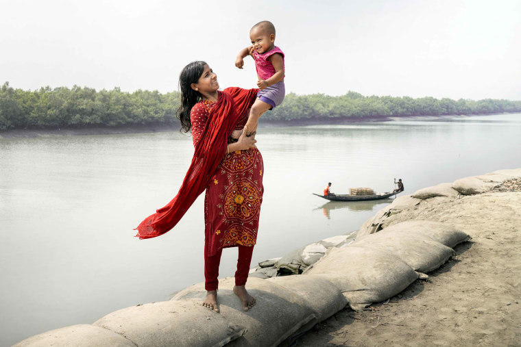 Sakila Akhtar with her daughter Maria.