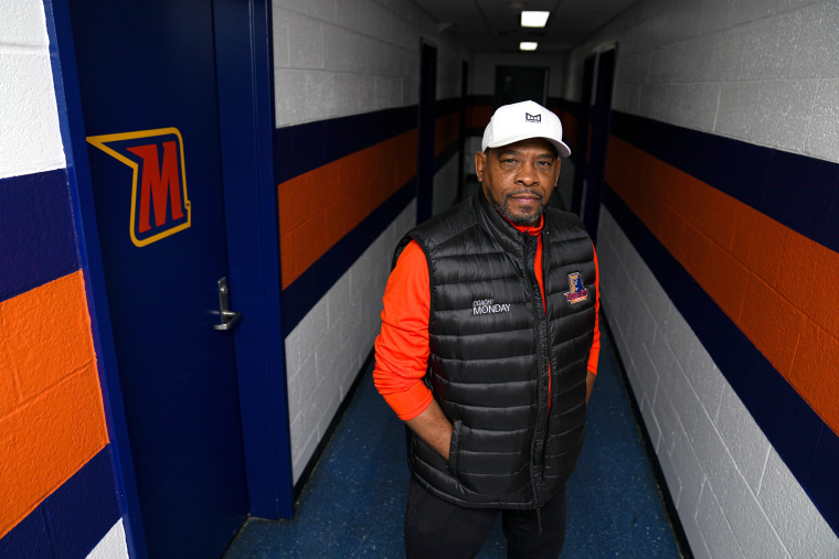 Kenny Monday, head coach of the Morgan State University wrestling team, in Baltimore