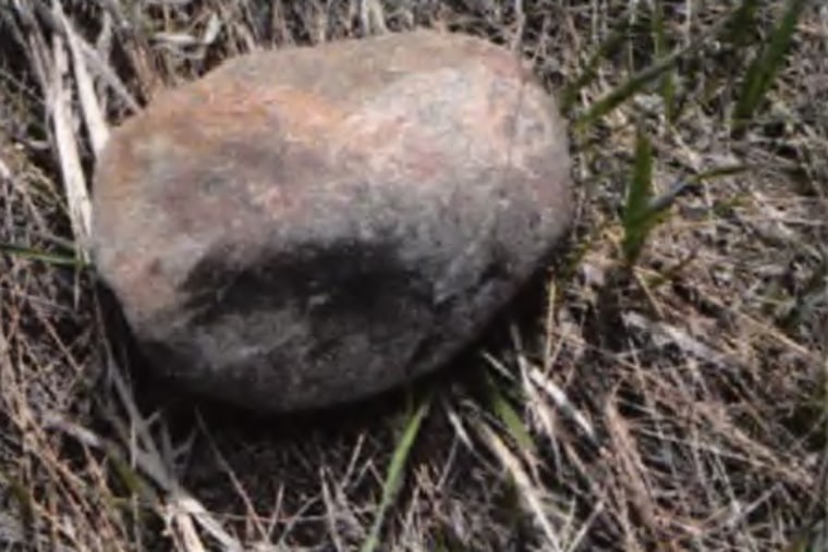 A rock found by the roadway where Alexa Bartell was killed that tested presumptive positive for blood.