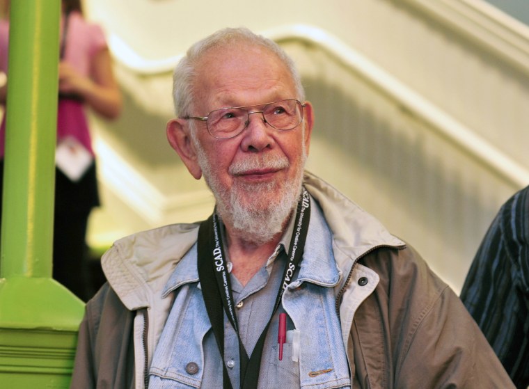 Mad Magazine cartoonist Al Jaffee at an event in Savannah, Georgia, on Oct. 11, 2011. Jaffee died Monday at the age of 102.