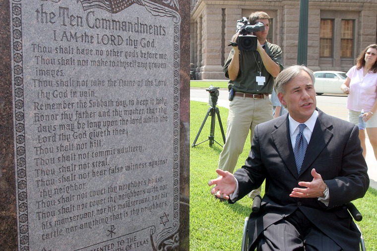 Texas Attorney General Greg Abbott Discusses 10 Commandments Case