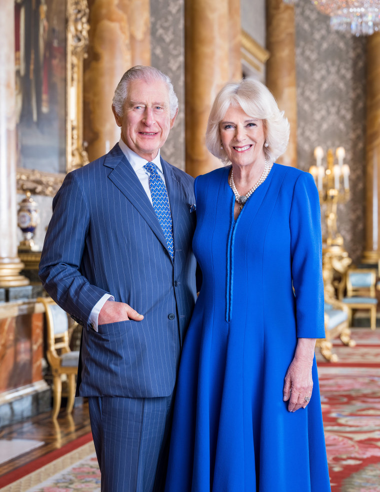 Who's who in the new Coronation portrait? King Charles and Queen Camilla  are pictured with Pages of Honour and Ladies in Attendance