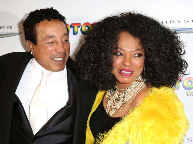 Smokey Robinson & Diana Ross attending the Broadway Opening Night Performance of 'Motown The Musical' at the Lunt Fontanne Theatre in New York City on 4/14/2013.