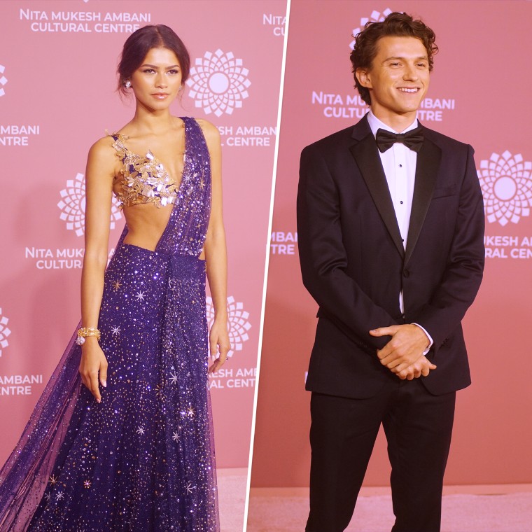 Zendaya and Tom Holland each posed on the red carpet.