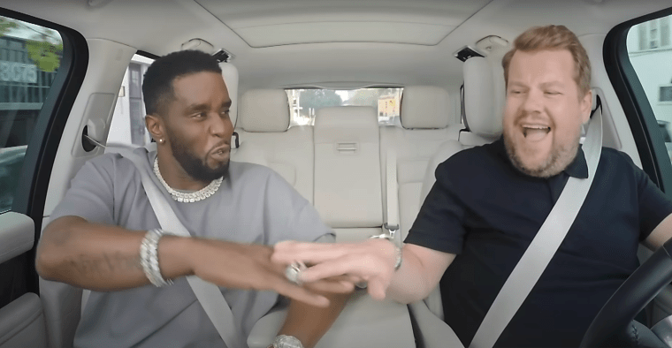 Carpool Karaoke with Diddy and James Corden on The Late Late Show with James Corden.
