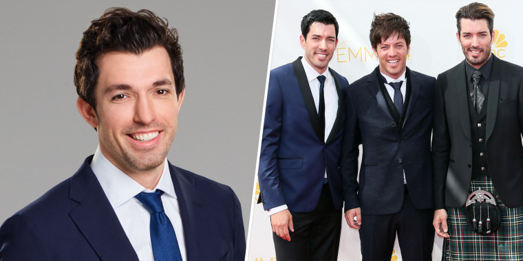 Zack Goytowski from Love is Blind, season 4 and the Property Brothers. Drew & Jonathan Scott with their brother JD.