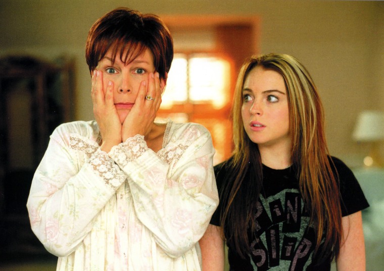 Jamie Lee Curtis at left and Lindsay Lohan in "Freaky Friday."