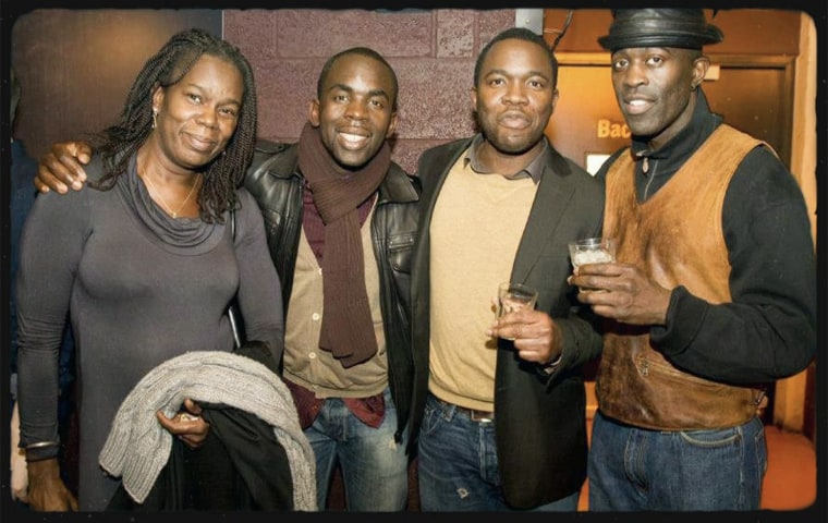 Jimmy Akingbola with his biological siblings.