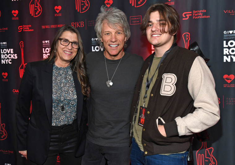 Dorothea Hurley, Jon Bon Jovi, and Romeo Bongiovi