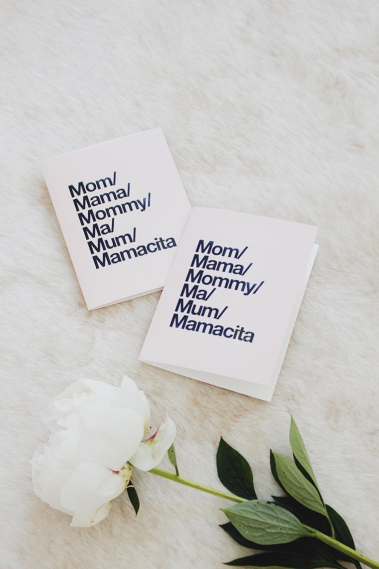 minimal mother's day card 