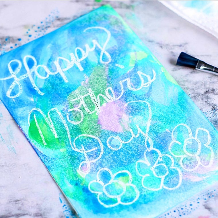 watercolor mother's day card ideas
