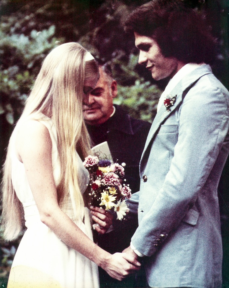 Patrick and Lisa Swayze on their wedding day.