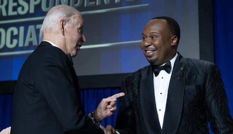 Roy Wood Jr. and President Joe Biden 