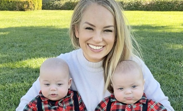 Lana Clay-Monaghan, pictured with her twin sons.