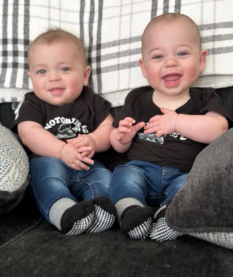Lana Clay-Monaghan's 8-month-old twin boys.