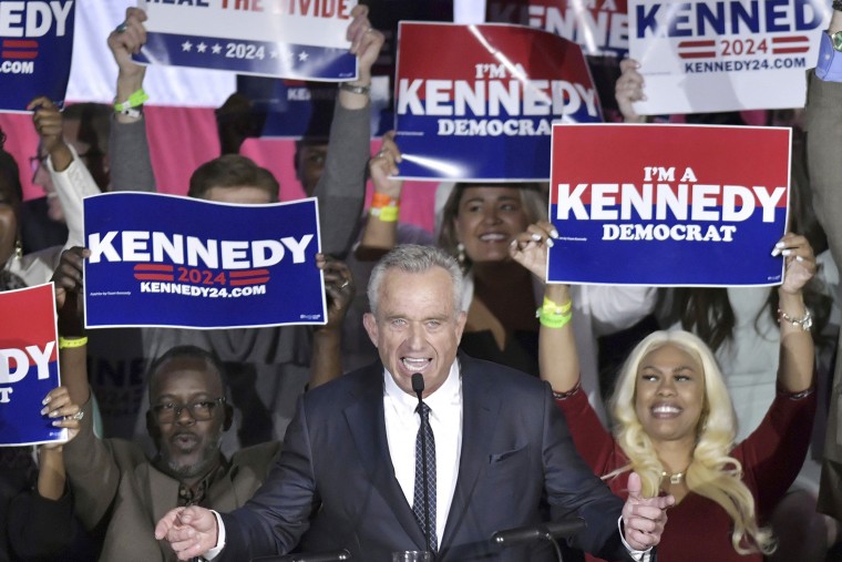 Robert F. Kennedy Jr. announces his run for president in Boston on  April 19, 2023.