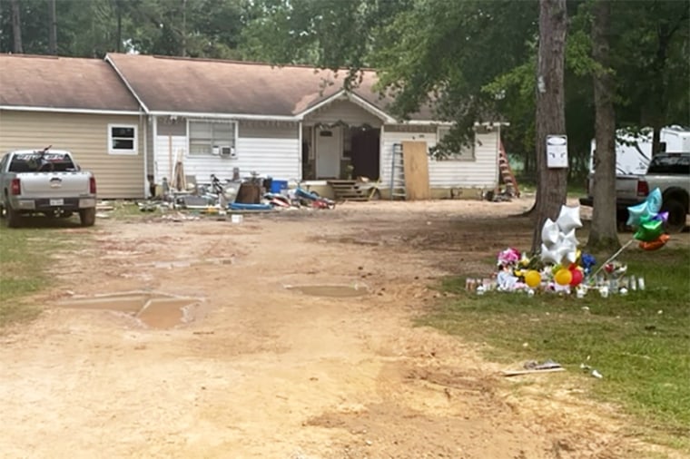 An exterior view of the home in Cleveland, Texas, on May 2, 2023.