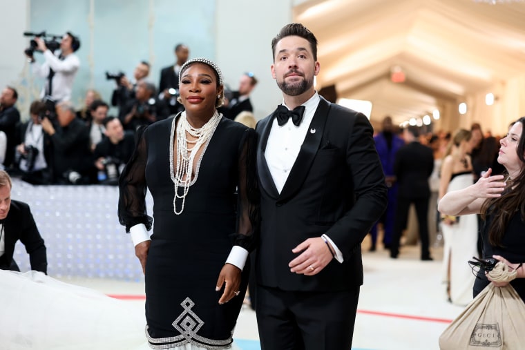  Serena Williams and Alexis Ohanian attend the Met Gala in New York on May 1, 2023.