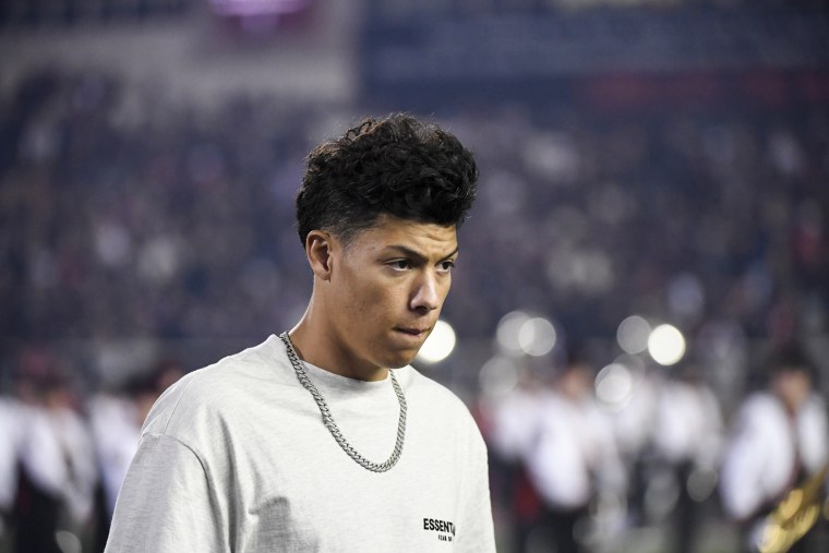 Jackson Mahomes during an NCAA college football game between Texas Tech and Baylor Saturday on Oct. 29, 2022, in Lubbock, Texas.