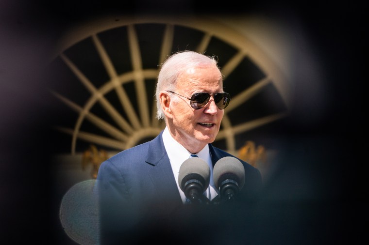 President Joe Biden in the Rose Garden on April 24, 2023.