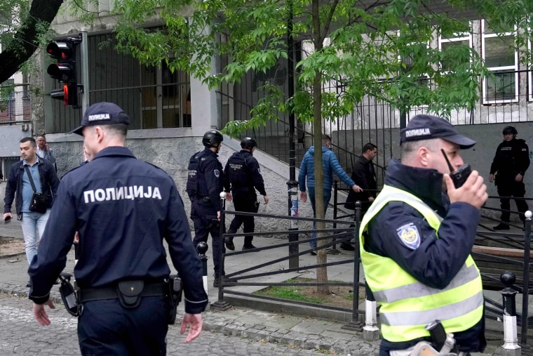 The shooting occurred at 8:40 am local time at an elementary school in Belgrade's downtown Vracar district. 