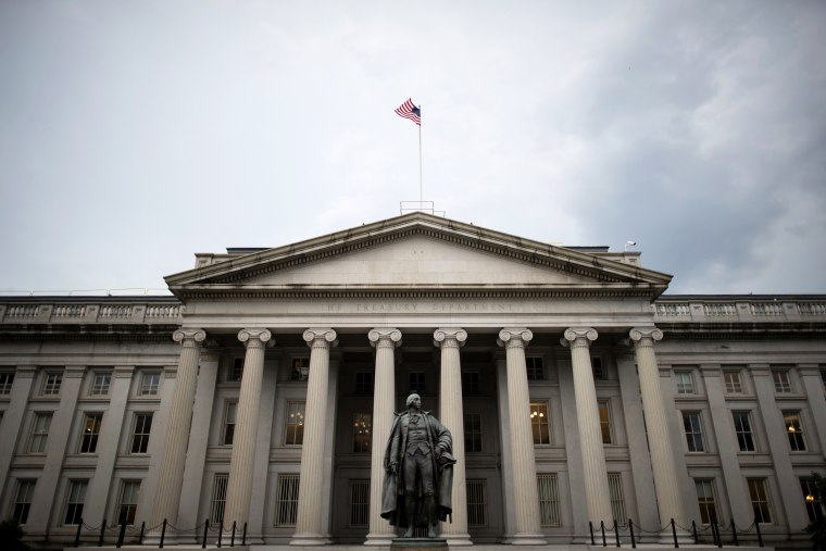 The U.S. Treasury Dept. Building on Thursday, June 27. This week the Deptartment announced new sanctions on Iran and Venezuela, as well as beginning a review to determine why the decision to change the planned redesign of the $20 Bill with Harriet Tubman was recently abandonned.