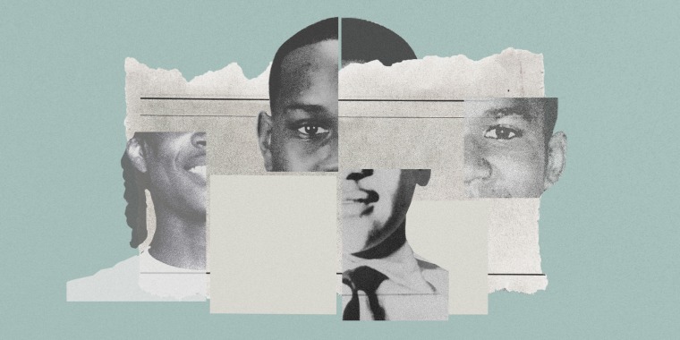 Collage of Jordan Neely, Ahmaud Arbery, Trayvon martin, and Emmett Till