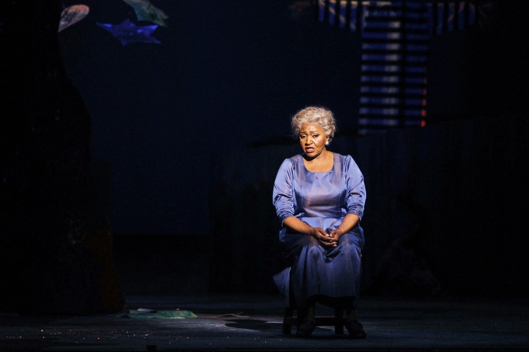 Image: Mezzo-soprano Grace Bumbry performs the role of the mother during "Treemonisha," the opera from African-American ragtime composer Scott Joplin on March 29, 2010 at the Chatelet theatre in Paris.