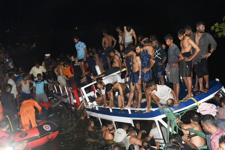 At least 20 people died when a double-decker tourist boat capsized in India's southern state of Kerala late on May 7, authorities told local media. 