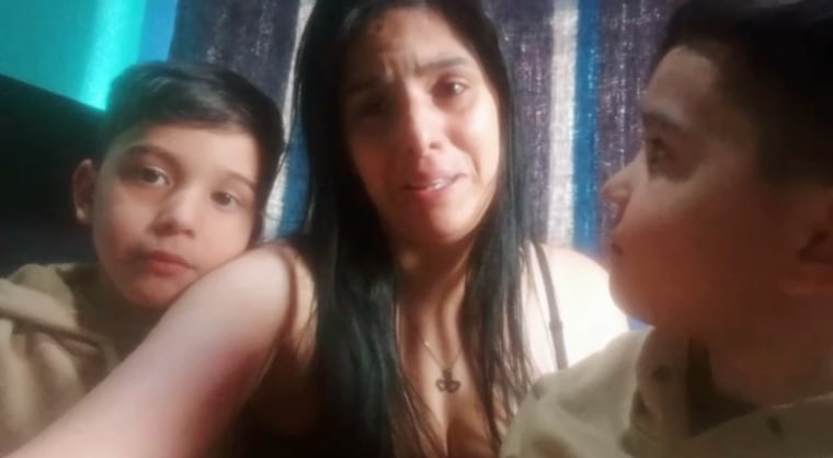 Gabriel Gallardo's wife and their two sons.