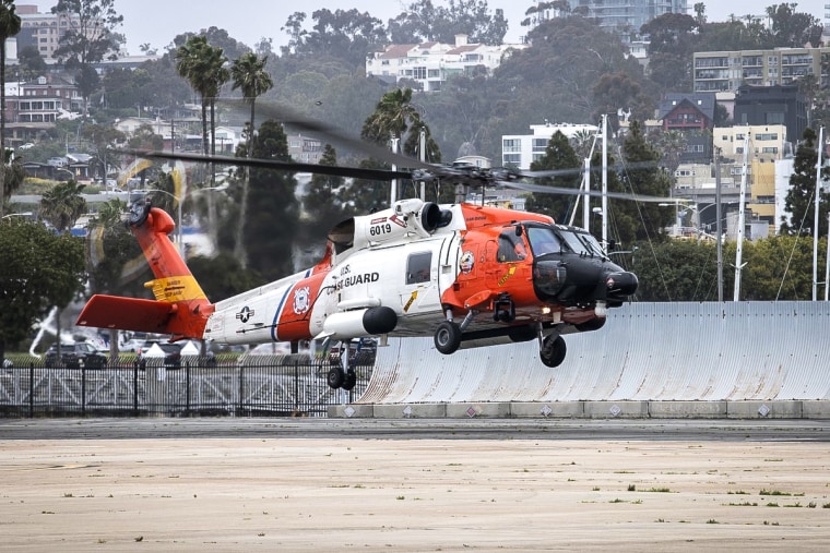 A U.S. Coast Guard Air Station San Diego MH-60 Jayhawk helicopter aircrew has launched for search and rescue efforts for the report of a downed aircraft with 3 persons on board 1 mile SW of San Clemente Island.