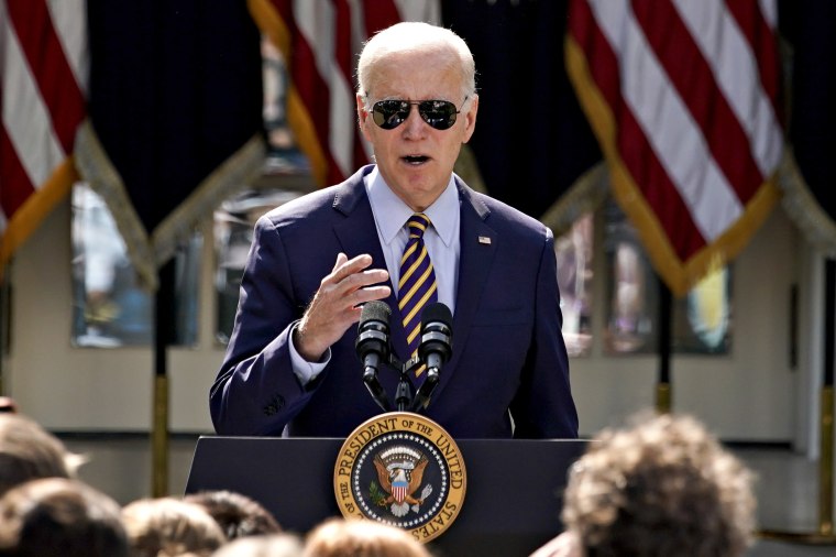 US President Joe Biden speaks in the Rose Garden of the White House in Washington, DC, US, on Thursday, May 11, 2023. The Biden administration announced a plan to adopt new building energy standards for homes built and financed by the federal government, a move that officials said will result in energy savings of more than 35% for families. Photographer: Al Drago/Bloomberg via Getty Images