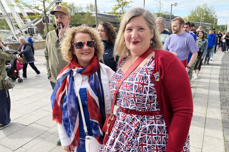 Angie Desmond (right) and Sonia Chester in Liverpool earlier this week.
