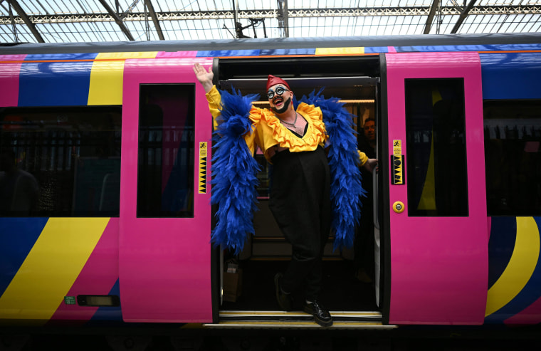 The English city of Liverpool hosts the musical extravaganza that is Eurovision on Saturday after the UK agreed to host the song contest instead of 2022 winner Ukraine, due to the war. (Photo by Paul ELLIS / AFP) (Photo by PAUL ELLIS/AFP via Getty Images)