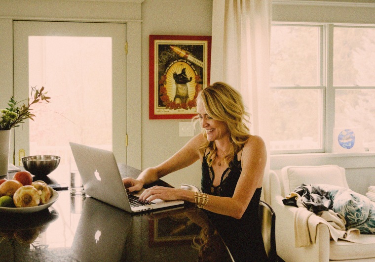 Image: Heather Armstrong, known as Dooce to her community of online fans, at her home in Salt Lake City in 2019.