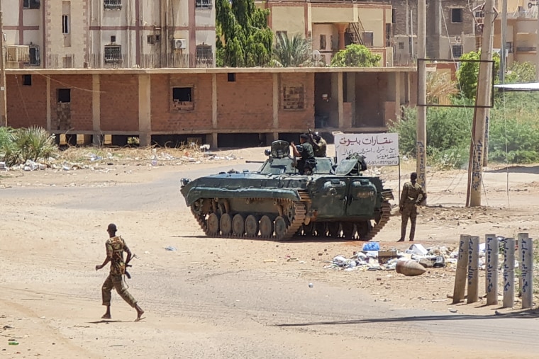 Airstrikes hit Sudan's capital on May 6, as the fighting entered its fourth week just hours before the warring parties meet in Saudi Arabia for their first direct talks. 