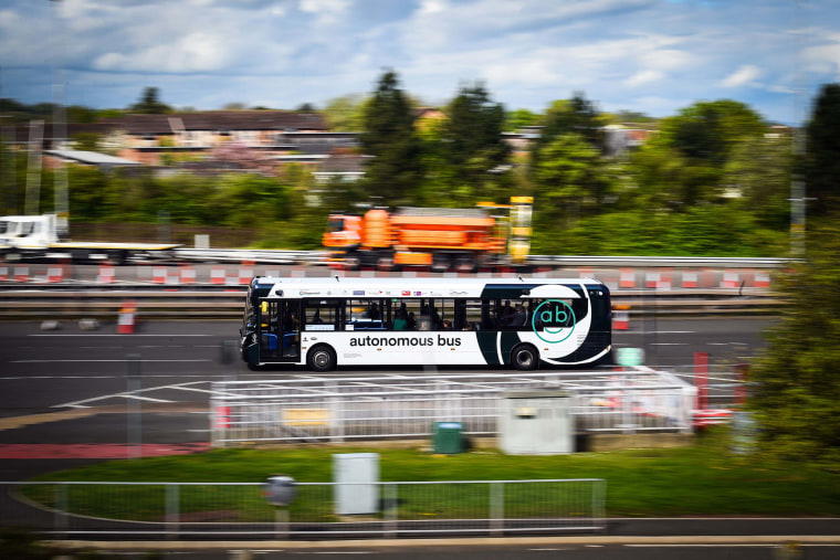 BRITAIN-TRANSPORT-AUTONOMOUS-BUS