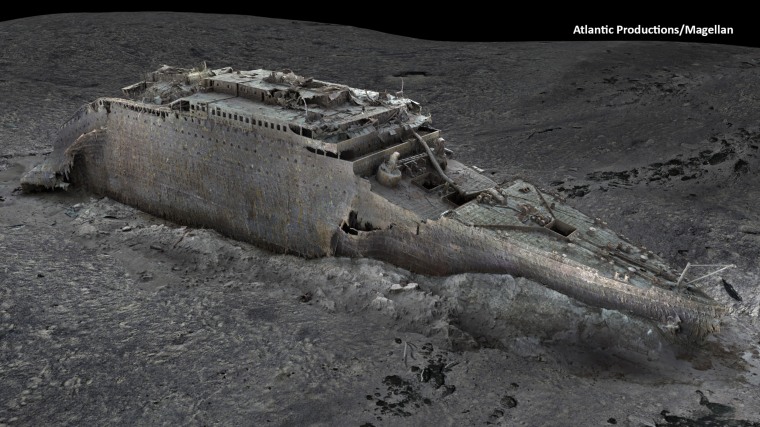 The current condition of the wreck, unmasked by 3D scans, shows large sections that have collapsed.  